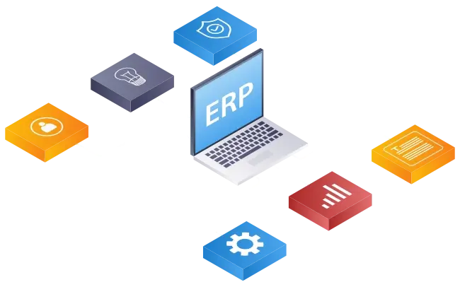 Illustrative diagram showing relationship of an ERP to various enterprise applications