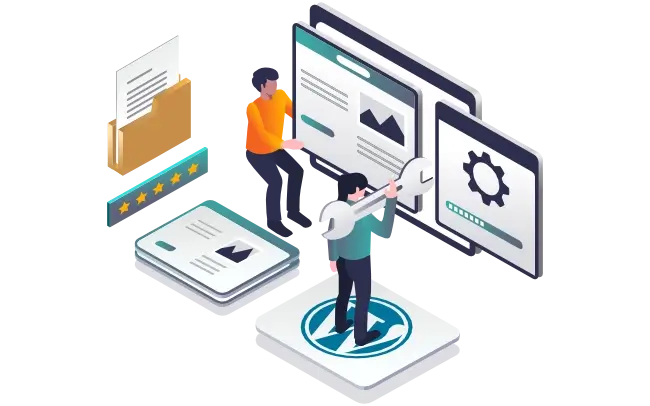 WordPress Templates Concept Illustration
