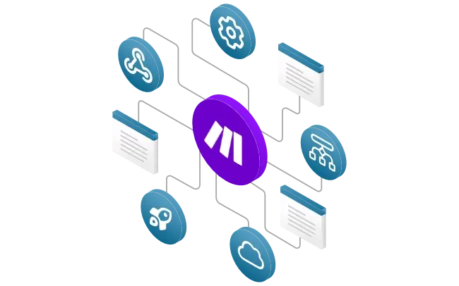 Concept illustration showing the Microsoft Make ecosystem